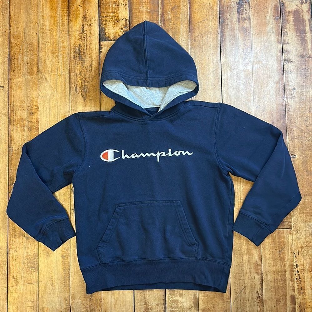 Champion Sweatshirt Medium Blue Pullover Hoodie